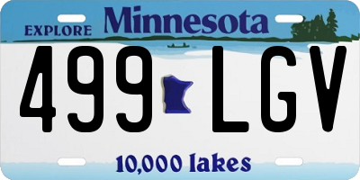 MN license plate 499LGV