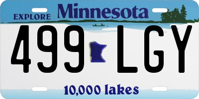 MN license plate 499LGY