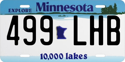 MN license plate 499LHB