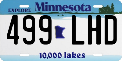 MN license plate 499LHD