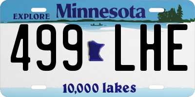 MN license plate 499LHE