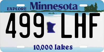 MN license plate 499LHF