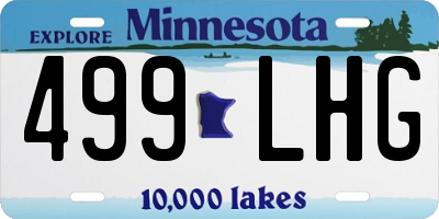 MN license plate 499LHG