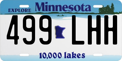 MN license plate 499LHH