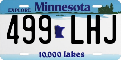 MN license plate 499LHJ