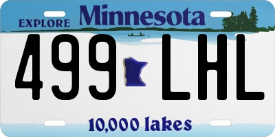 MN license plate 499LHL