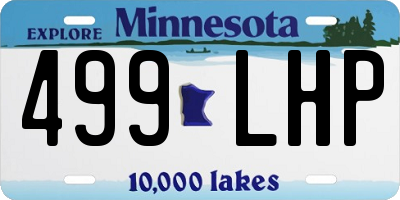 MN license plate 499LHP