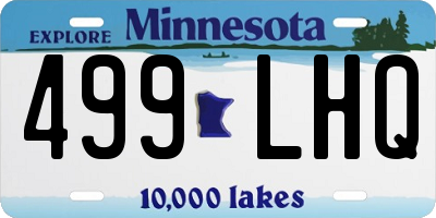 MN license plate 499LHQ