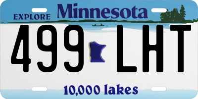 MN license plate 499LHT