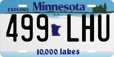 MN license plate 499LHU