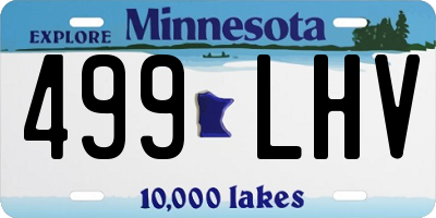 MN license plate 499LHV