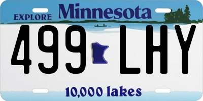 MN license plate 499LHY