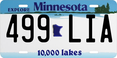 MN license plate 499LIA