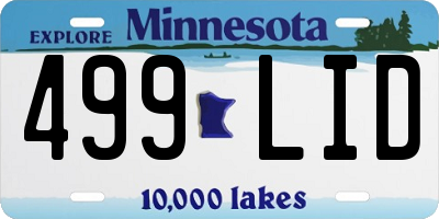 MN license plate 499LID