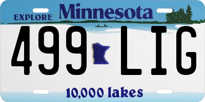 MN license plate 499LIG