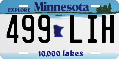 MN license plate 499LIH