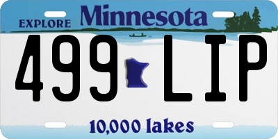 MN license plate 499LIP