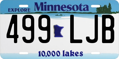 MN license plate 499LJB
