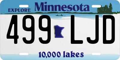 MN license plate 499LJD