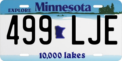 MN license plate 499LJE