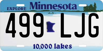 MN license plate 499LJG