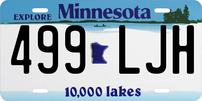 MN license plate 499LJH