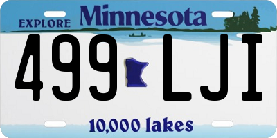 MN license plate 499LJI