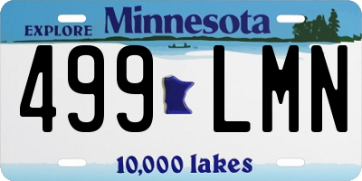 MN license plate 499LMN
