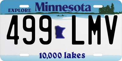 MN license plate 499LMV