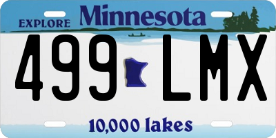 MN license plate 499LMX