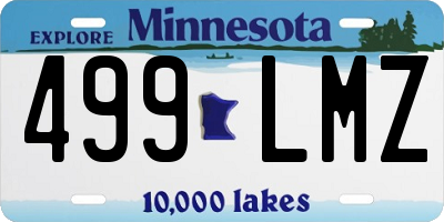 MN license plate 499LMZ