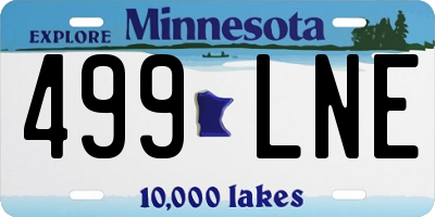 MN license plate 499LNE