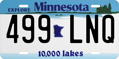 MN license plate 499LNQ