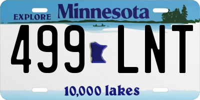 MN license plate 499LNT