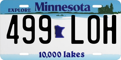 MN license plate 499LOH