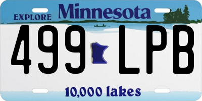 MN license plate 499LPB