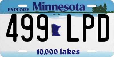 MN license plate 499LPD