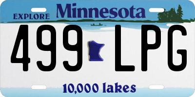 MN license plate 499LPG