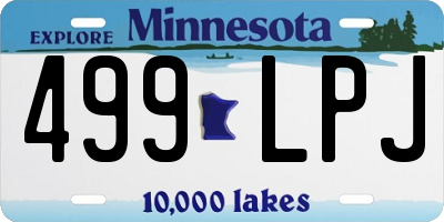 MN license plate 499LPJ