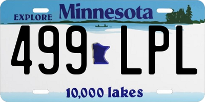 MN license plate 499LPL