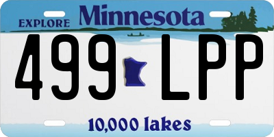 MN license plate 499LPP