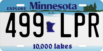 MN license plate 499LPR