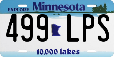 MN license plate 499LPS