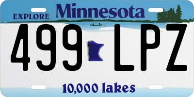 MN license plate 499LPZ