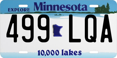 MN license plate 499LQA