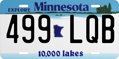 MN license plate 499LQB