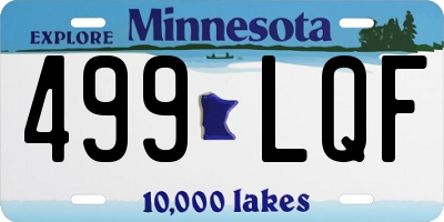 MN license plate 499LQF