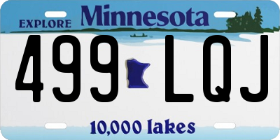 MN license plate 499LQJ
