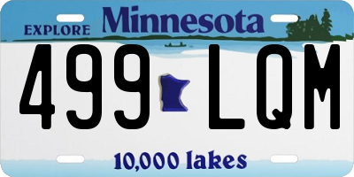 MN license plate 499LQM