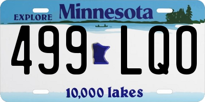 MN license plate 499LQO